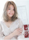 関内/髪質改善/ホワイトブロンド×ふんわりカールロブk