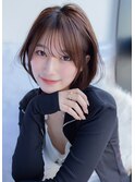 黄金比で小顔に見せる☆ひし形ボブ