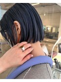 ミニボブ、ブルーアッシュ、グレーアッシュ、ネイビー
