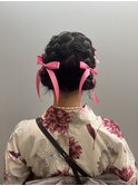 ツインお団子 ライブヘアセット