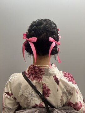 ラパニエ 博多(La panier) ツインお団子 ライブヘアセット