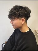 刈り上げマッシュ波巻きスペインカール