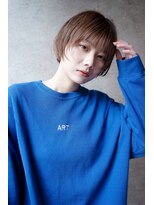 カライングドゥ(ing deux)&nbsp;大人可愛い20代30代40代黒髪前下がりショートボブ丸みショート◎