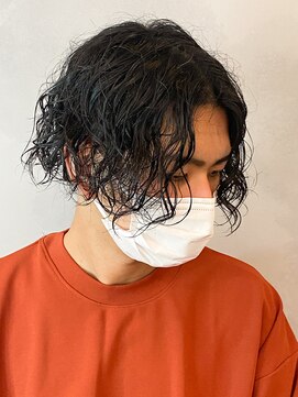 エルマーク 梅田(L-MARK) センターパート/波巻きパーマ/スパイラルパーマ/men's