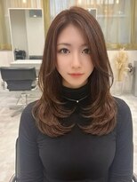 ボヌールウメダ(Bonheur UMEDA)&nbsp;30代40代大人女性におすすめミディアムレイヤー　モカブラウン