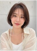 【NOA】韓国風ショートボブ透け感シースルーバング艶髪