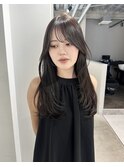【韓国ヘア/2way前髪】ハイレイヤーカット×モカグレージュ
