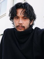 バイフィフス 原宿/表参道(by fifth) 原宿メンズパーマルーズパーマシャドウパーマセンターパート緩め