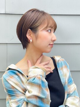 ロンド レイ 立川(Lond Ray) グレージュ/ショートボブ/シースルーバング/前髪/顔周り/立川