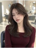 韓国風くびれロングレイヤー｜小顔見せ顔周りカット