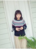 くせ毛風外はねボブ【新小岩】