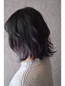 ヘアーメイク トレコローリ(hair make trecolori) 【trecolori】毛先バイオレットグラデーション