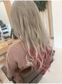 ホワイト×インナーレッド