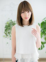 レアワンハナレ センター北美容院(lea/1 HANARE)&nbsp;センター北/髪質改善/パールベージュ×ストレートロングボブb