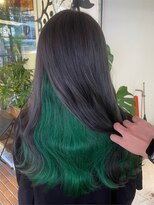 メロウ 神戸三宮(mellow)&nbsp;インナーカラー / グリーン × ダークグレー