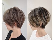 ショート×ハイライト１★ハイライトカラーはショートヘアと相性抜群！[大阪ショート/ショートボブ]