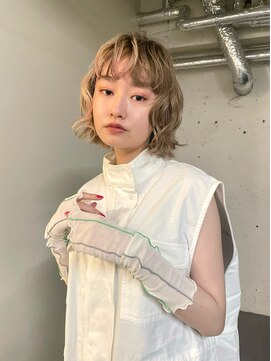 ノラ シブヤ(NORA) デザインカラー/ハイトーンカラー/切りっぱなしボブ