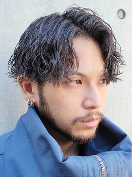 バイフィフス 原宿/表参道(by fifth) メンズシースルーマッシュニュアンスパーマシャドウパーマテテ風