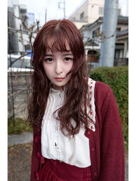 ブレンバイドット 町田(BLEN by dot.) ピンクブラウン×ウェーブスパイラルパーマ