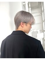 レコ 渋谷(LECO)&nbsp;メンズホワイトシルバーハイトーンショート