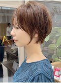 ★前下がりショートボブハンサムショートカットカラーパーマケア