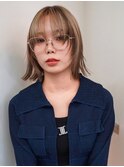 レイヤーカット ブリーチ デザインカラー 髪質改善 薬院今泉