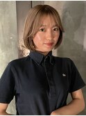 切りっぱなしボブ/タッセルボブ/前髪あり