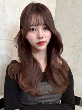 ユーフォリア 銀座(Euphoria) ブラウンベージュ レイヤーカット 艶髪 透明感カラー 韓国ヘア