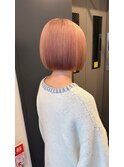 ピンクベージュボブ