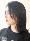 【松戸 藤原】フェイスレイヤー ミディアム 黒髪
