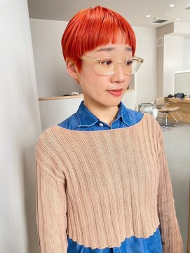 イノセントヘア(innocent.hair) ショートバング×ブリーチカラー