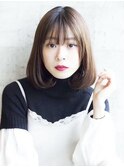 ミディアムボブ酸性ストレート◎前髪あり髪質改善20代~50代
