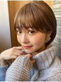 丸み可愛いショートボブ