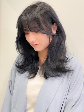 ユニコ(unico) 韓国風フェイスラインブルーブラック