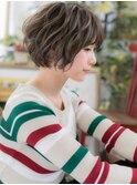ショコラアッシュ小顔外国人風ふわふわボブa志木20代30代40代