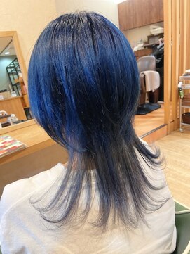 ヘアーコレット(hair Colet) ウルフネイビーシルバー