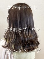 ソーエン バイ ヘッドライト 天文館店(soen by HEADLIGHT)&nbsp;透明感ブラウン×外ハネウェーブ