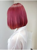 【TRONO　岩田】フェミニン／ワンレンボブ／チェリーブラウン