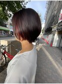 丸みショート×インナーカラー