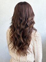 ミュラ(mulah)&nbsp;ブリーチなしピンクベージュ艶カラー＊コテ巻きウェーブ