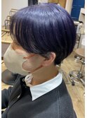 【ディープパープル】ダブルカラー　ブリーチ　マッシュ　平針駅