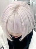 white lavender×inner turquoise [新宿駅/美髪/ピンクブラウン]