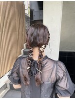 ツイン編みおろし/編みおろし/結婚式ヘア/参列ヘア