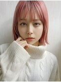斜めバング/グレージュカラー/シルキーベージュ/韓国/渋谷