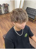 メンズツイストスパイラル×ブラウンメッシュ