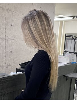 ウル 岡山駅店(ULu.) バレイヤージュハイトーンハイライトブリーチ髪質改善岡山倉敷