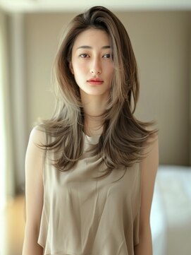 アルトリスト(Altruist Aging×HAIR&SPA) ★ダークアッシュ大人ガーリーボブ着物ミディアムレイヤーカット