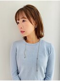 【BUZZbee四ッ井】ココアブラウン/デザインカット/ミディアム