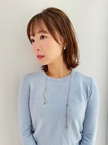 【BUZZbee四ッ井】ココアブラウン/デザインカット/ミディアム