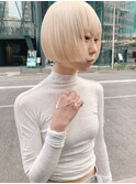 抜きっぱなしブロンド/抜きっぱなし/ブロンドボブ/金髪ボブ